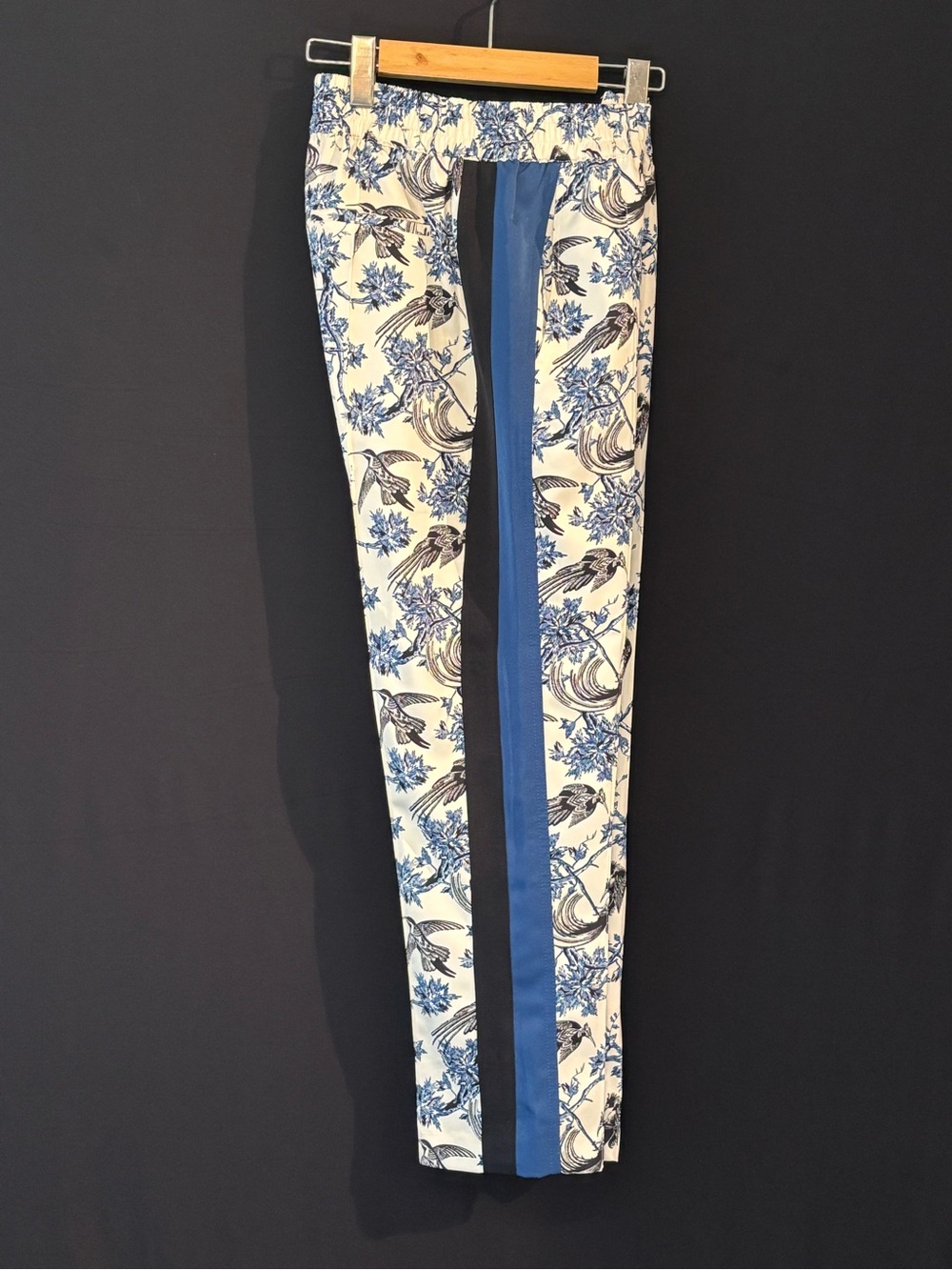 NWOT Scotch & Soda Maison Scotch Blue Birds & Floral Voile Jogger Trousers - Picture 2 of 6
